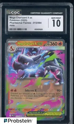 2025 Pokemon Phantasmal Flames #013/094 Mega Charizard Ex Holo CGC 10 GEM MINT - Image 1