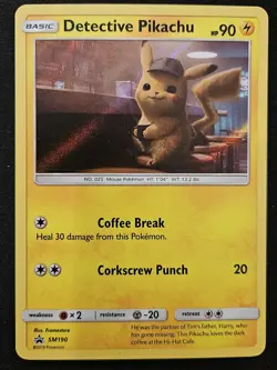 Detective Pikachu SM190 Black Star Promos Holo Pokemon Trading Card Game 2019 NM - Image 1