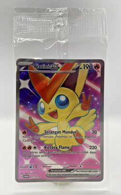 Special Pokemon Indonesia Victini ex SR Promo 077/SV-P Tournament Promo Card - Image 1