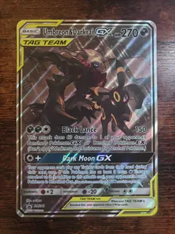 Pokemon Jumbo Oversized Umbreon & Darkrai GX Tag Team Promo Card SM241 - Image 1