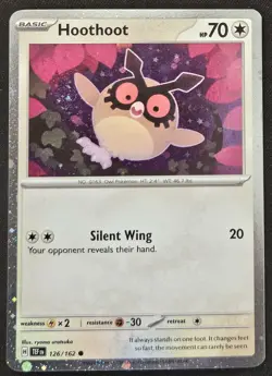 SWIRL Hoothoot 126/162 S&V Temporal Forces Cosmos Holo Promo Pokemon TCG 2024 NM - Image 1