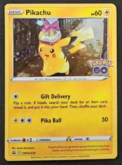 Pikachu SWSH234 Black Star Promos GO Stamped Cosmos Holo Pokemon TCG 2022 NM - Image 1