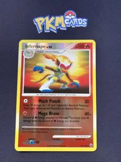 Pokemon TCG Infernape Majestic Dawn 22/100 Reverse Holo Rare LP. - Image 1