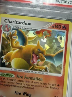 2009 Pokemon Platinum Arceus Charizard lv. 60 Cracked Ice Holo #1 PSA 8 - Image 2