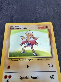 🥊 Pokemon TCG Rare Holo Hitmonchan 7/102 Base Set Unlimited WOTC - LP #2 🥊 - Image 4