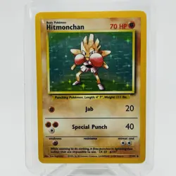 Hitmonchan Base Set 7/102 Holo Unlimited Holo Rare Pokemon TCG LP - Image 1