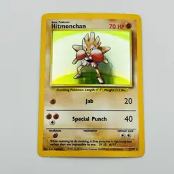 Hitmonchan Base Set 7/102 Holo Unlimited Holo Rare Pokemon TCG LP - Image 2