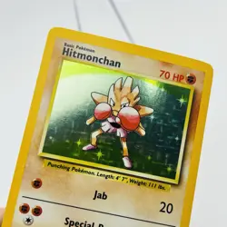 Hitmonchan Base Set 7/102 Holo Unlimited Holo Rare Pokemon TCG LP - Image 3