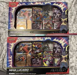 Pokemon TCG: Mega Lucario ex Figure Collection Box - New & Sealed x 2 - Image 1