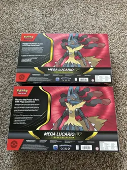 Pokemon TCG Mega Lucario ex Premium Figure Collection Box Lot Factory Sealed X2 - Image 2