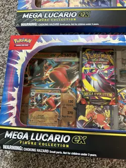 Pokemon TCG Mega Lucario ex Premium Figure Collection Box Lot Factory Sealed X2 - Image 4