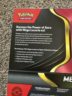 Pokemon TCG Mega Lucario ex Premium Figure Collection Box Lot Factory Sealed X2 - Image 5