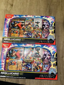 Pokemon TCG Mega Lucario ex Premium Figure Collection Box Factory Sealed X2 - Image 1