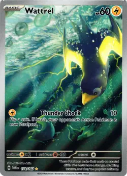 Pokemon TCG Wattrel Scarlet & Violet Twilight Masquerade Holo Card 178/167 VLP - Image 1