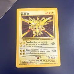 Excellent Preowned Pokemon TCG Zapdos Holo Rare Card Unlimited Base Set 16/102 - Image 1