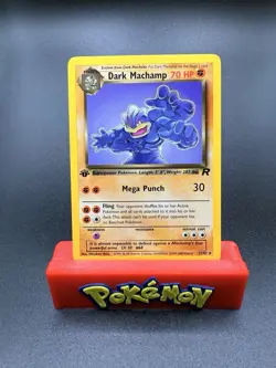 DARK MACHAMP 27/82 Team Rocket 1st EDITION non-holo rare Pokemon TCG card NM - Image 1
