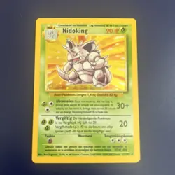 Near Mint Pokemon TCG Nidoking Base Set Holo Unlimited Holo Rare Card 11/102 LP - Image 1