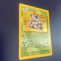 Near Mint Pokemon TCG Nidoking Base Set Holo Unlimited Holo Rare Card 11/102 LP - Image 3