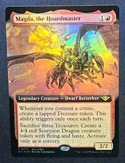 MTG Magda, the Hoardmaster 374 Extended Art FOIL Promo Magic the Gathering - Image 1