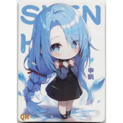 Goddess Story Anime Waifu Card Flower Diary QR Shenhe Genshin Impact - Image 1