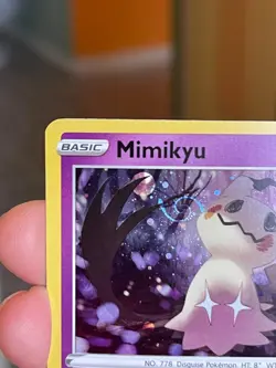 POKEMON MIMIKYU #081/189 DARKNESS ABLAZE RARE COSMOS HOLO WITH HD SWIRL NM CARD - Image 3