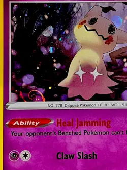 Pokemon TCG ~ Mimikyu Cosmos Holo HD Galaxy Swirl🌀Darkness Ablaze 081/189 NIM - Image 1