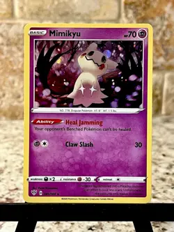 Pokemon TCG ~ Mimikyu Cosmos Holo HD Galaxy Swirl🌀Darkness Ablaze 081/189 NIM - Image 2