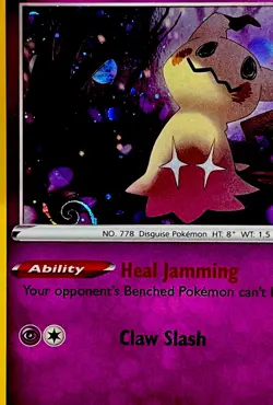 Pokemon TCG ~ Mimikyu Cosmos Holo HD Galaxy Swirl🌀Darkness Ablaze 081/189 NIM - Image 3