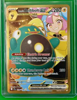 Pokemon TCG Iono's Bellibolt ex - 188/159 - Gold Hyper Rare - Journey Together - Image 1