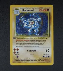 Pokemon Karte - Machomei 8/102 - 1. Edition - Base Set 1999 - Deutsch - Holo - Image 1