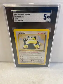 1999 Pokemon 1st Edition Jungle Snorlax PSA 5 Mint 27/64 - Image 1
