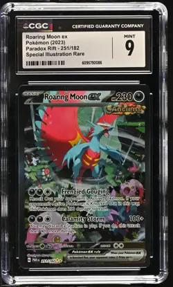 Roaring Moon EX 251/182 Special Illustration Rare Pokemon CGC 9 Mint *086 - Image 1