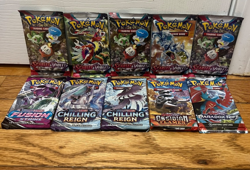 BRAND NEW-Pokemon TCG Random Booster Packs-LOT OF 10 - Image 1