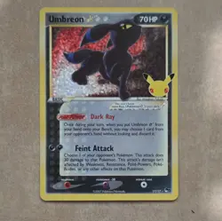 Pokemon TCG Umbreon Gold Star 17/17 Celebrations Classic Collection NM Condition - Image 2
