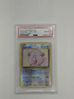 2016 Pokemon Xy Evolutions Chansey-Rev. Foil Evolutions PSA 10 #70 - Image 1