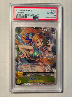 2024 One Piece O-NAMI OP06 101 Alternate Art PSA 10 Gem Mint! - Image 1
