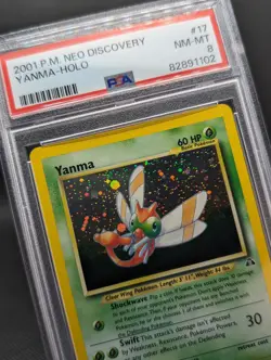 Pokemon TCG - Yanma 17/75 Holo Rare Neo Discovery WOTC - PSA 8 NM/M - Image 1