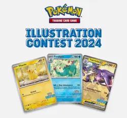 POKEMON DAY TCG ILLUSTRATION CONTEST 2024 SEALED PROMO CARD SET OF 3 BLACK STAR - Image 2