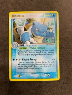Blastoise 14/100 Stamped Reverse Holo Ex Crystal Guardians Pokemon Card NM - Image 1