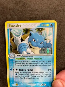 Blastoise 14/100 Stamped Reverse Holo Ex Crystal Guardians Pokemon Card NM - Image 2