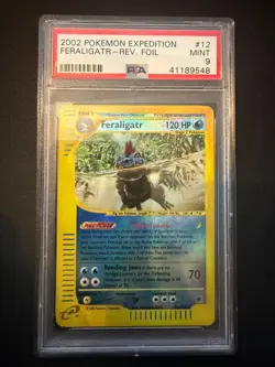PSA 9 Feraligatr - 12/165 - Expedition [Reverse Holo] - Pokemon - Read Desc. - Image 1