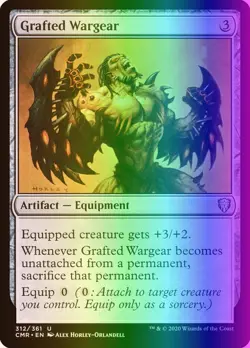 MTG Magic the Gathering Grafted Wargear (312/794) Commander Legends LP FOIL - Image 1