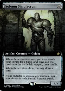Solemn Simulacrum (Extended Art) FOIL 729 BABP Buy-A-Box Promos NM - Image 1
