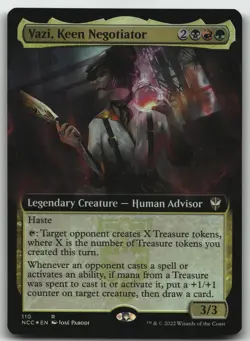 Vazi, Keen Negotiator (Extended Art) foil R Commander: Streets of New Capenna 11 - Image 1