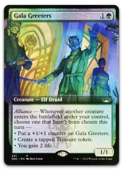 Gala Greeters (Extended Art) #431 (Foil) (NM) Streets New Capenna SNC Magic MTG - Image 1
