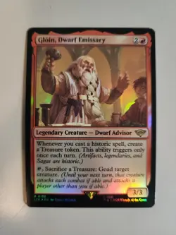 MTG Gloin, Dwarf Emissary LotR Tales of Middle-earth 0360 Foil Rare - Image 1