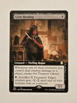 MTG Grim Hireling Extended Art #294 Commander: AFR Near Mint - Image 1