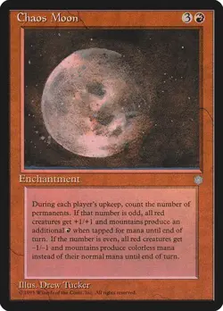 Chaos Moon NM/M Ice Age Red Enchantment Mtg Magic English Regular - Image 1