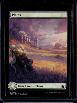 Plains - 282 - Foil - FDN - NM - MTG Magic the Gathering - Image 1