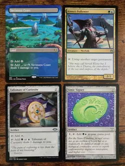 4 MTG EDH Simic Staples ⭐Yavimaya Coast ⭐Kiora's Follower ⭐Talisman of Curiosity - Image 1